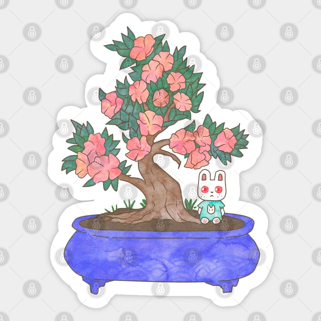 Ruby Bonsai Sticker by miriart